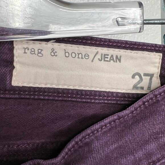 RAG & BONE Womens Zipper Capri Skinny Ankle Jeans Mid Rise Purple Plum Size 27 - Picture 9 of 11